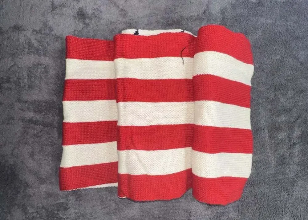 American Flag Intarsia Knit Infinity Scarf
